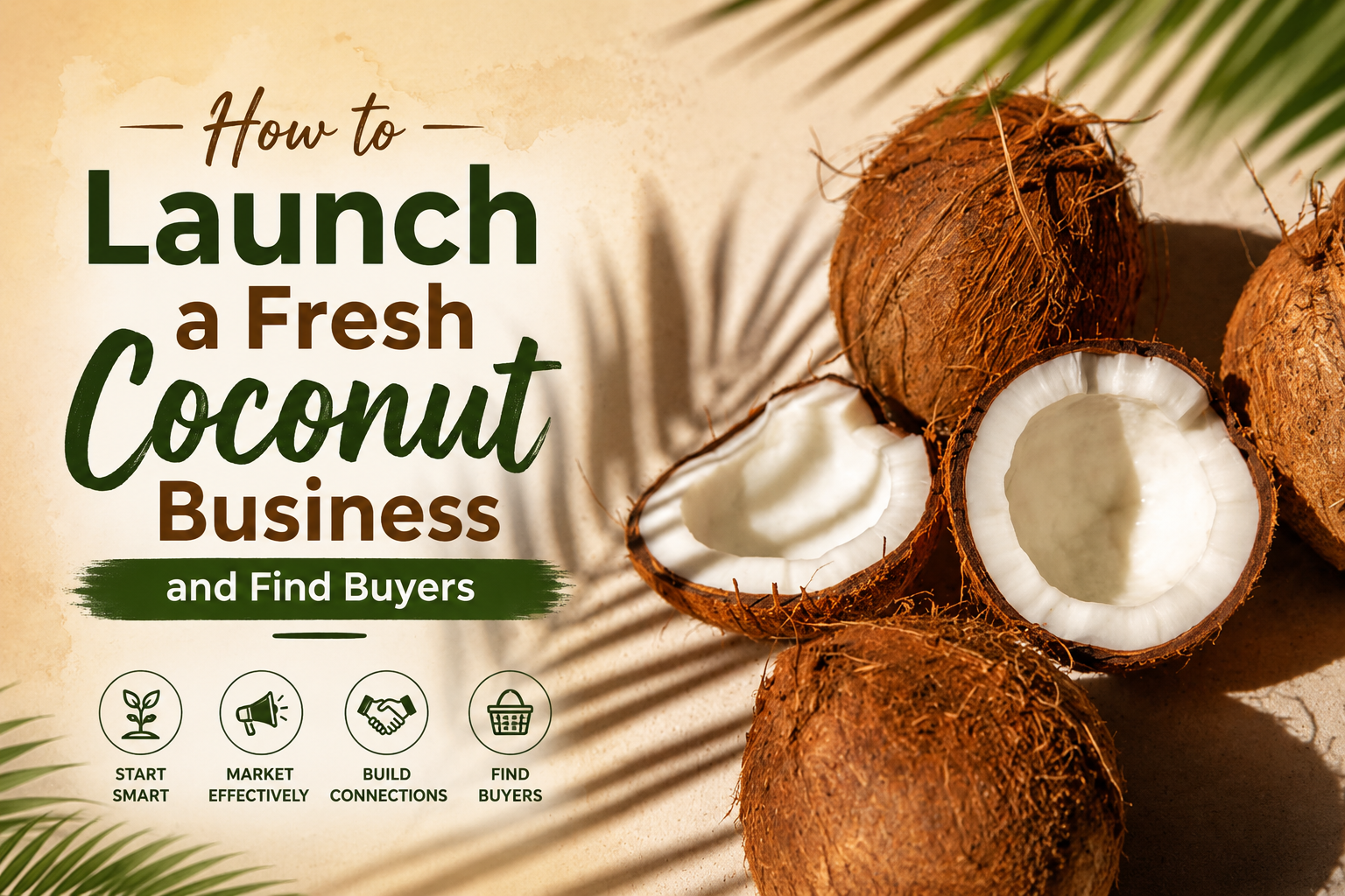 How to Launch a Fresh Coconut Business and Find Buyers