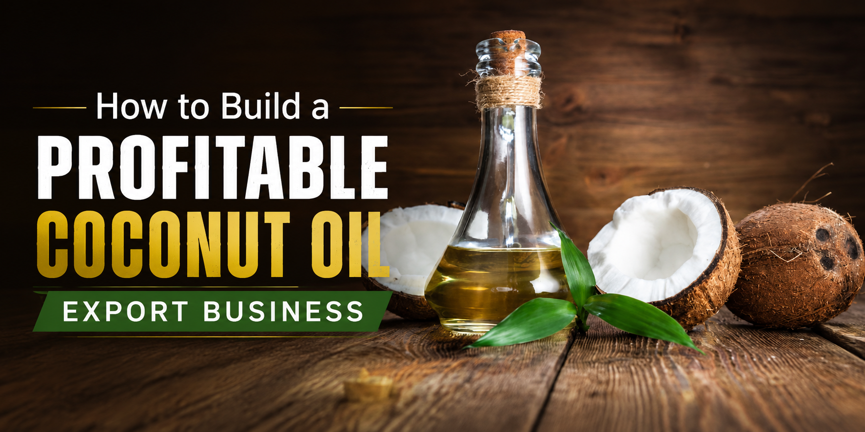 How to Build a Profitable Coconut Oil Export Business