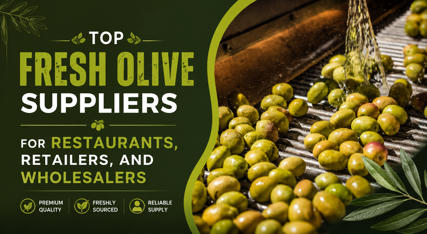 Top Fresh Olive Suppliers for Restaurants, Retailers, and Wholesalers
